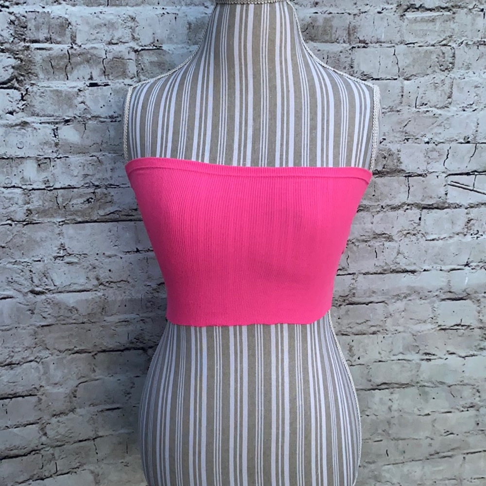 Hot pink tube top